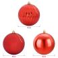 Preview: Weihnachtskugel-Set XXL 3 stk. Rot Durchm. 25 cm Kunststoff