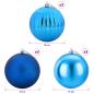 Preview: Weihnachtsbaumkugel Set XL 9 stk. Blau Ø 15 cm Kunststoff