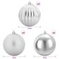 Preview: Weihnachtsbaumkugel Set XL 9 stk. Silber Durchmesser 15 cm