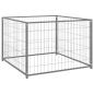Preview: Hundezwinger Silbern 300x100x70 cm Stahl