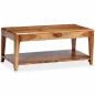 Preview: Couchtisch Massivholz 88x50x38 cm