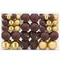 Preview: 100-tlg. Weihnachtskugel-Set 3/4/6 cm Braun/Bronze/Golden