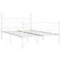 Preview: Bettgestell mit Lattenrost Weiß Metall 120×200 cm