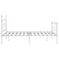 Preview: Bettgestell mit Lattenrost Weiß Metall 120×200 cm