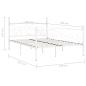 Preview: Bettgestell mit Lattenrost Weiß Metall 120×200 cm
