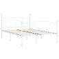 Preview: Bettgestell mit Lattenrost Weiß Metall 160 × 200 cm