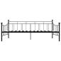 Preview: Tagesbett-Rahmen Schwarz Metall 90×200 cm