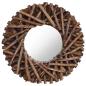 Preview: ARDEBO.de - Wandspiegel 40 cm Teak Rund
