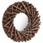 Preview: Wandspiegel 40 cm Teak Rund