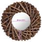 Preview: Wandspiegel 40 cm Teak Rund