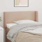 Preview: ARDEBO.de - Kopfteil mit Ohren Cappuccino-Braun 93x16x78/88 cm Kunstleder