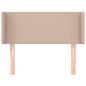 Preview: Kopfteil mit Ohren Cappuccino-Braun 93x16x78/88 cm Kunstleder