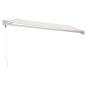 Preview: Markise Einziehbar Creme 4,5x3 m Stoff und Aluminium