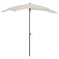 Preview: ARDEBO.de - Sonnenschirm mit Mast 200x130 cm Sandfarbe