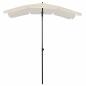 Preview: Sonnenschirm mit Mast 200x130 cm Sandfarbe