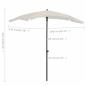 Preview: Sonnenschirm mit Mast 200x130 cm Sandfarbe