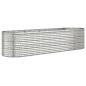 Preview: Hochbeet Verzinkter Stahl 296x80x68 cm Silbern