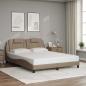 Preview: ARDEBO.de - Bettgestell "Viana" ohne Matratze Cappuccino-Braun 160x200 cm