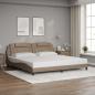 Preview: ARDEBO.de - Bettgestell "Viana" ohne Matratze Cappuccino-Braun 200x200 cm Kunstleder