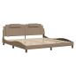 Preview: Bettgestell "Viana" ohne Matratze Cappuccino-Braun 200x200 cm Kunstleder