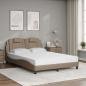 Preview: Bett "Viana" mit Matratze Cappuccino 140x200 cm Kunstleder