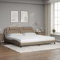 Preview: Bett "Viana" mit Matratze Cappuccino 200x200 cm Kunstleder
