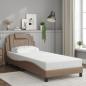 Preview: Bettgestell "Viana" mit LED ohne Matratze Cappuccino-Braun 90x200 cm