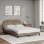 Preview: Bettgestell "Viana" mit LED ohne Matratze Cappuccino-Braun 140x200 cm