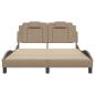 Preview: Bettgestell "Viana" mit LED ohne Matratze Cappuccino-Braun 140x200 cm