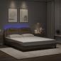 Preview: ARDEBO.de - Bettgestell Viana mit LED ohne Matratze Cappuccino 160x200cm