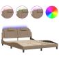 Preview: Bettgestell Viana mit LED ohne Matratze Cappuccino 160x200cm