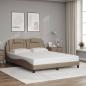 Preview: Bettgestell Viana mit LED ohne Matratze Cappuccino 160x200cm
