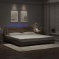 Preview: ARDEBO.de - Bettgestell "Viana" mit LED ohne Matratze Cappuccino-Braun 200x200 cm