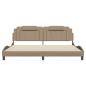 Preview: Bettgestell "Viana" mit LED ohne Matratze Cappuccino-Braun 200x200 cm