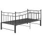 Preview: Ausziehsofa Bettgestell Schwarz Metall 90x200 cm