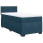 Preview: Boxspringbett mit Matratze Dunkelblau 80x200 cm Samt
