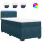 Preview: Boxspringbett mit Matratze Blau 80x200 cm Samt