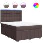 Preview: Boxspringbett mit Matratze Dunkelbraun 160x200 cm Stoff