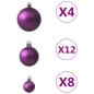 Preview: 100-tlg. Weihnachtskugel-Set Lila