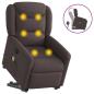 Preview: Massagesessel mit Aufstehhilfe Dunkelbraun Stoff