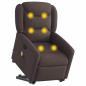 Preview: Massagesessel mit Aufstehhilfe Dunkelbraun Stoff