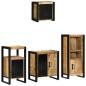 Preview: Badezimmermöbel-Set 4 stk. Braun und Schwarz 55 x 35 x 60 cm