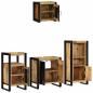 Preview: Badezimmermöbel-Set 4 stk. Braun und Schwarz 55 x 35 x 60 cm