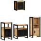 Preview: ARDEBO.de - Badezimmermöbel-Set 4 stk. Braun und Schwarz 55 x 35 x 60 cm