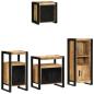 Preview: Badezimmermöbel-Set 4 stk. Braun und Schwarz 55 x 35 x 60 cm