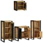 Preview: Badezimmermöbel-Set 4 stk. Braun und Schwarz 40 x 35 x 90 cm
