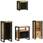 Preview: Badezimmermöbel-Set 4 stk. Braun und Schwarz 40 x 35 x 90 cm