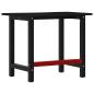 Preview: Werkbank Dunkelbraun 100x60x81,5 cm Massivholz Eiche