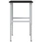 Preview: Werkbank Dunkelbraun 100x60x(71,5-98) cm Massivholz Eiche