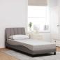 Preview: ARDEBO.de - Bettgestell ohne Matratze "Hanko" Taupe 80x200 cm Stoff